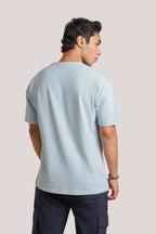 Pique Oversized T-Shirt – Greyish Blue