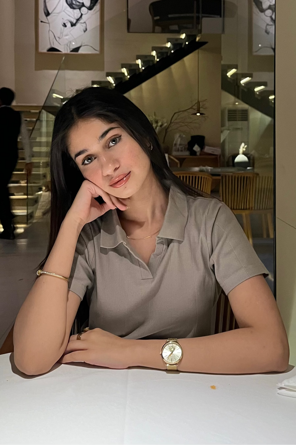 Women Regular Fit Polo - Beige