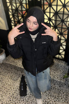 Cozy Hooded Puffer Jacket - Black
