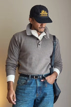 Classic Knitted Polo Shirt – Camel