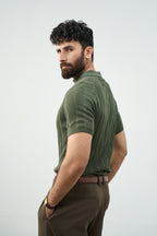 Knitted Polo - Green