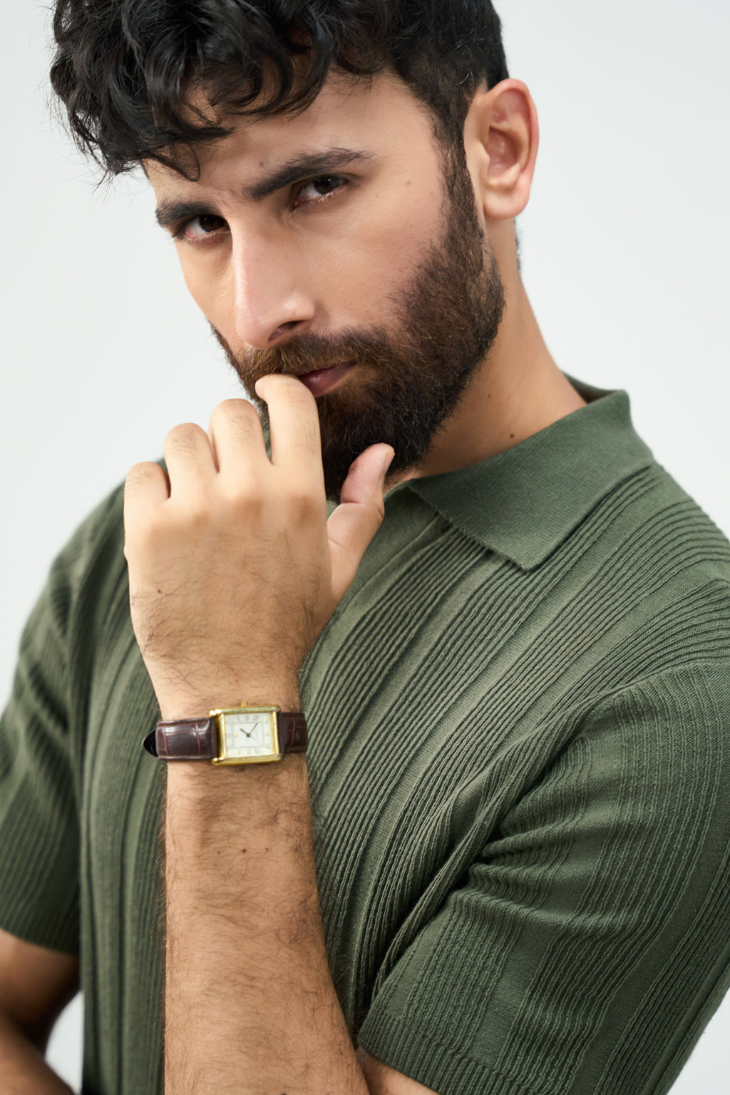 Knitted Polo - Green