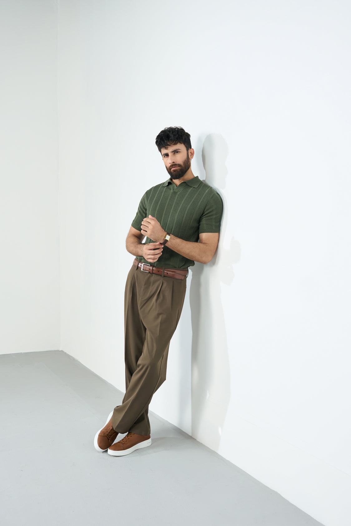 Knitted Polo - Green