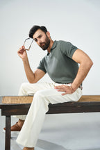 Knitted Polo - Olive