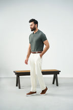 Knitted Polo - Olive