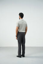 Knitted polo - Cloud grey