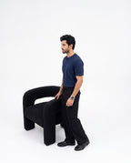 Textured Henley - Navy Textured