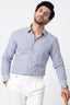 Striped Button Down - Blue & White