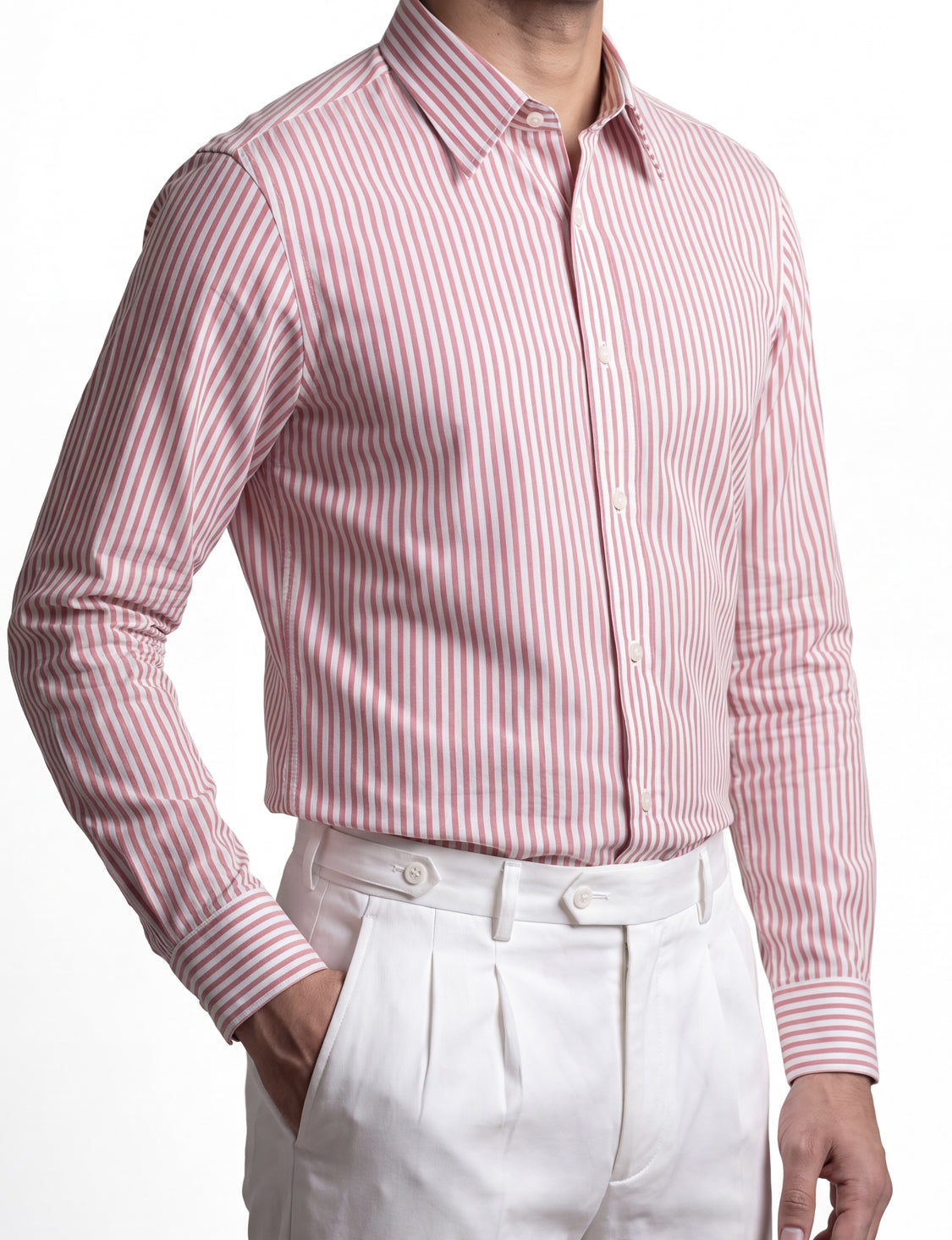 Striped Button Down - Red & White Main image