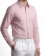 Striped Button Down - Red & White