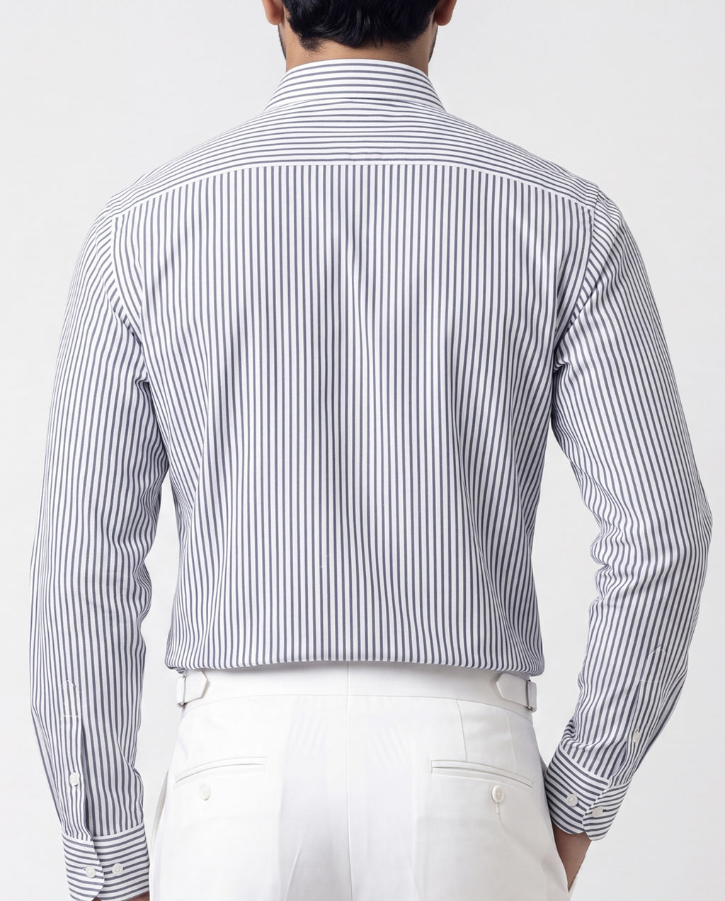 Striped Button Down - Blue & White