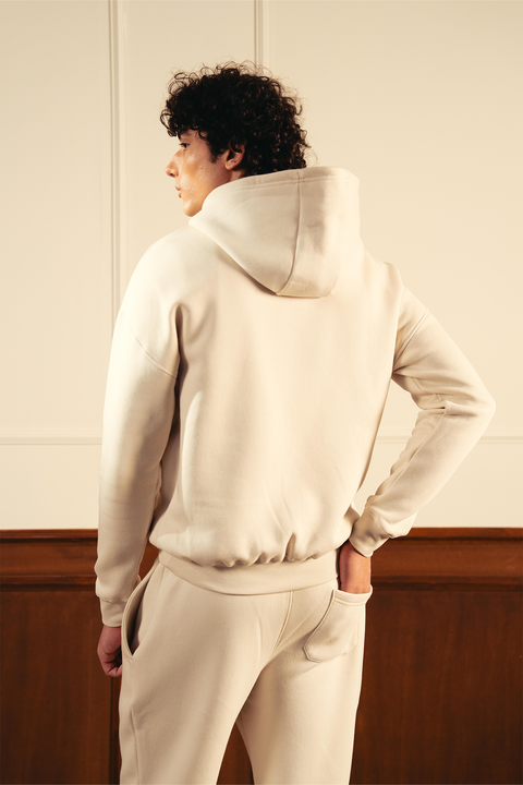 Heavy Fleece Pullover Hoodie – Ivory