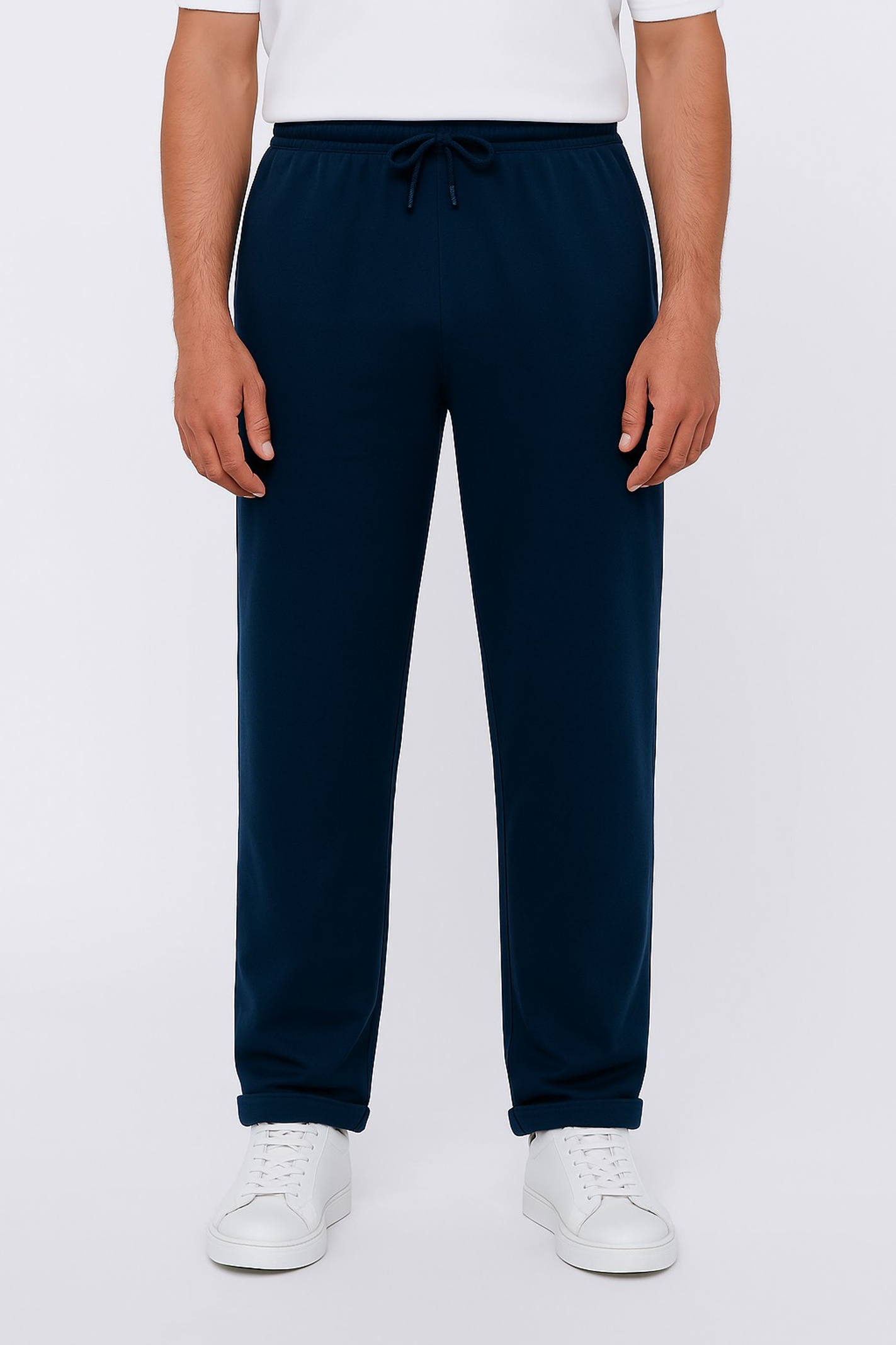 Straight Fit Jogger Trousers – Navy Blue Main image