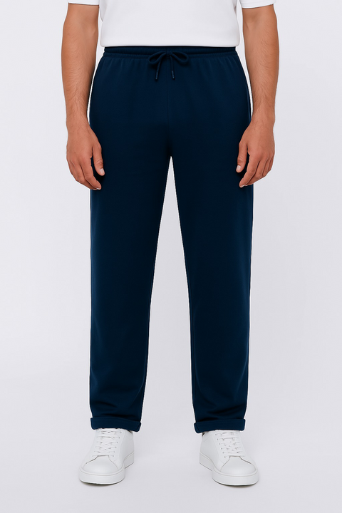 Straight Fit Jogger Trouser - Navy Blue