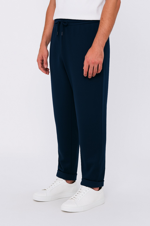 Straight Fit Jogger Trouser - Navy Blue
