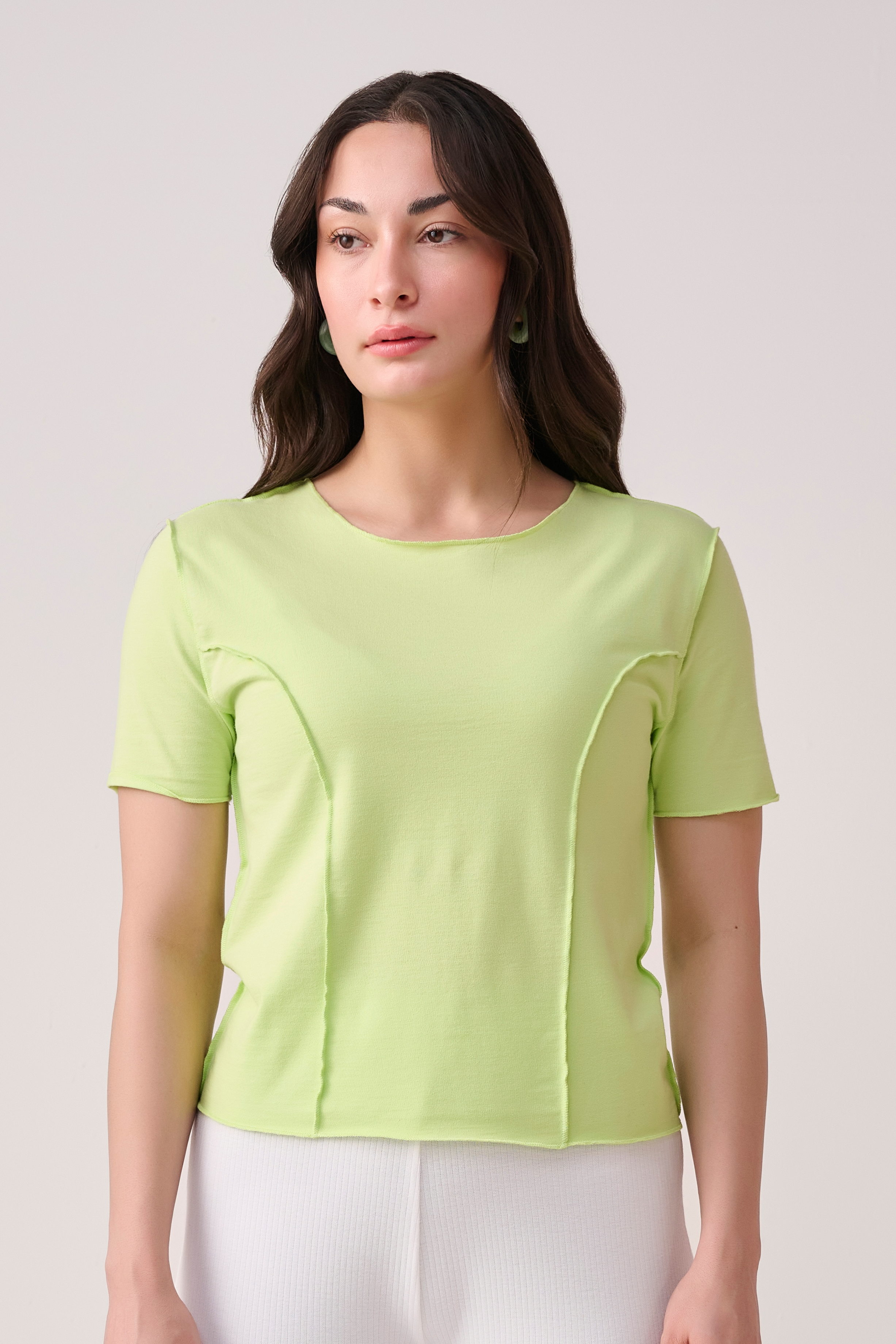 Over lock top - Lime Green Secondary image