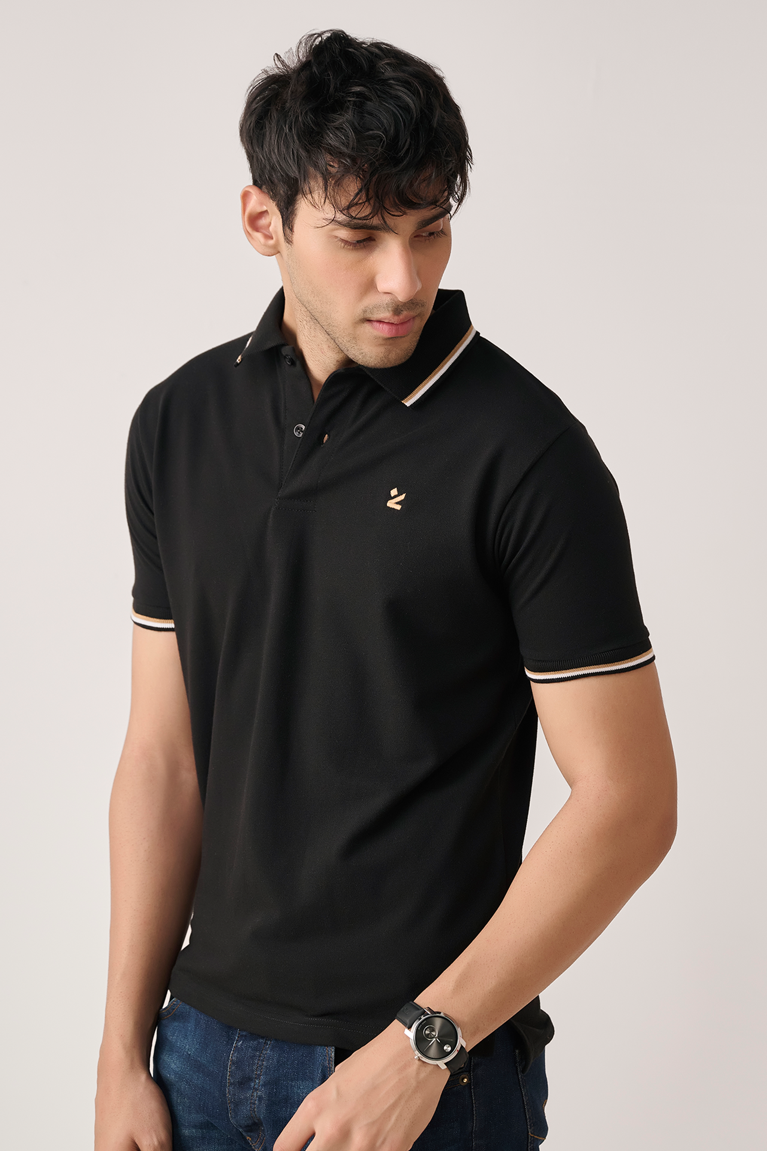 Black polo shirt Main image