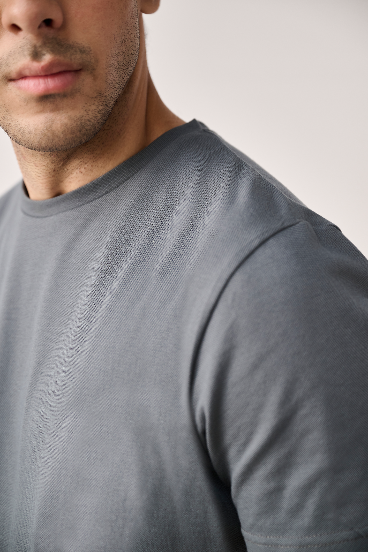 Pique T-Shirt – Gunmetal