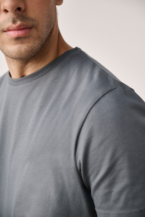 Pique T shirt - Gunmetal
