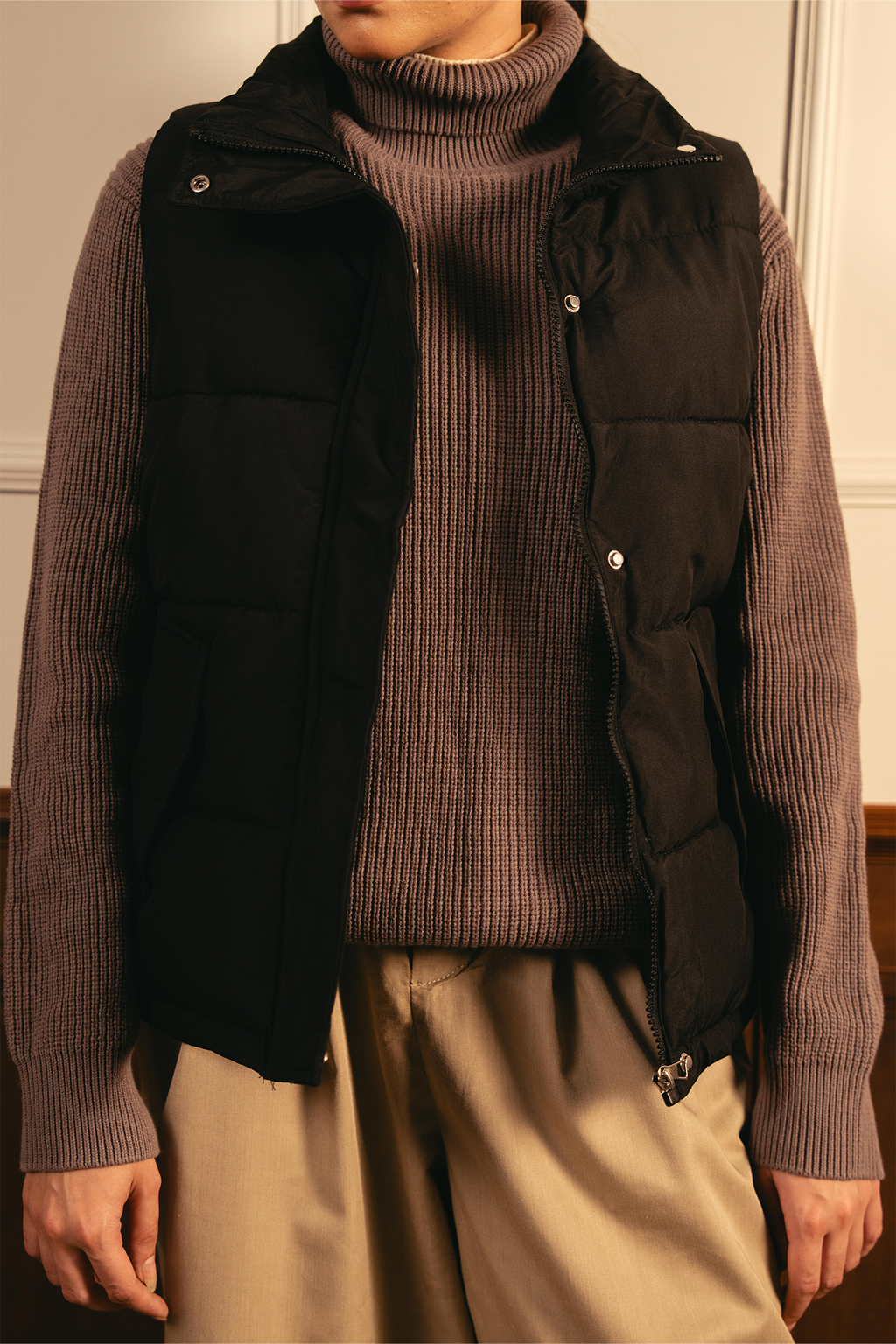 Puffer Gillet - Black