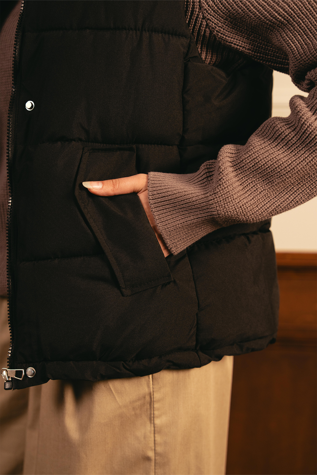 Puffer Gillet - Black