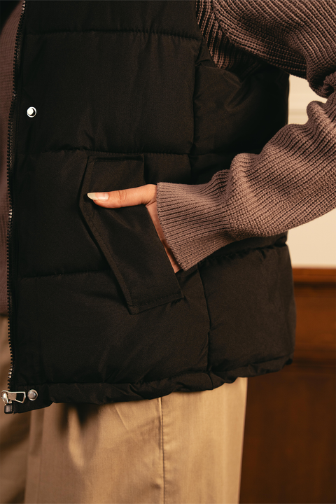Puffer Gillet - Black
