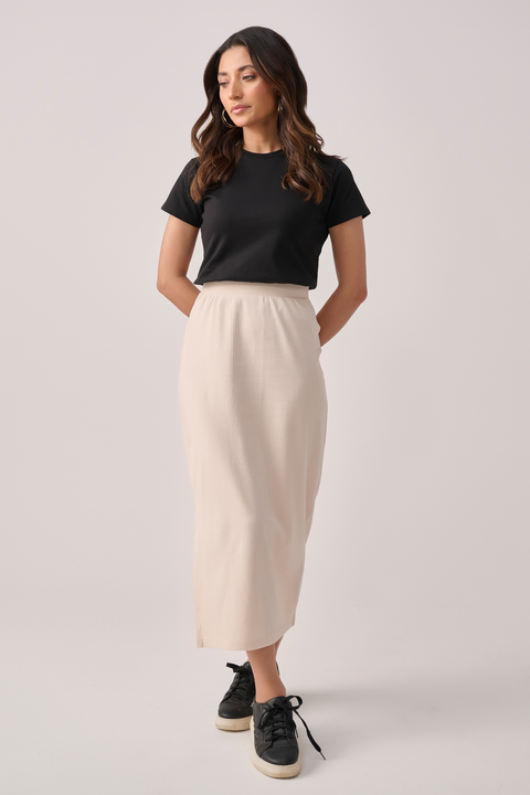 Beige skirt for women