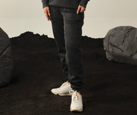 Women Washed Sweatpant- Black