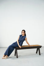 The Essential Vest Set - Blue and white