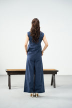 The Essential Vest Set - Blue and white
