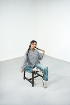 The Relaxed Stripe Shirt - Ash stripe