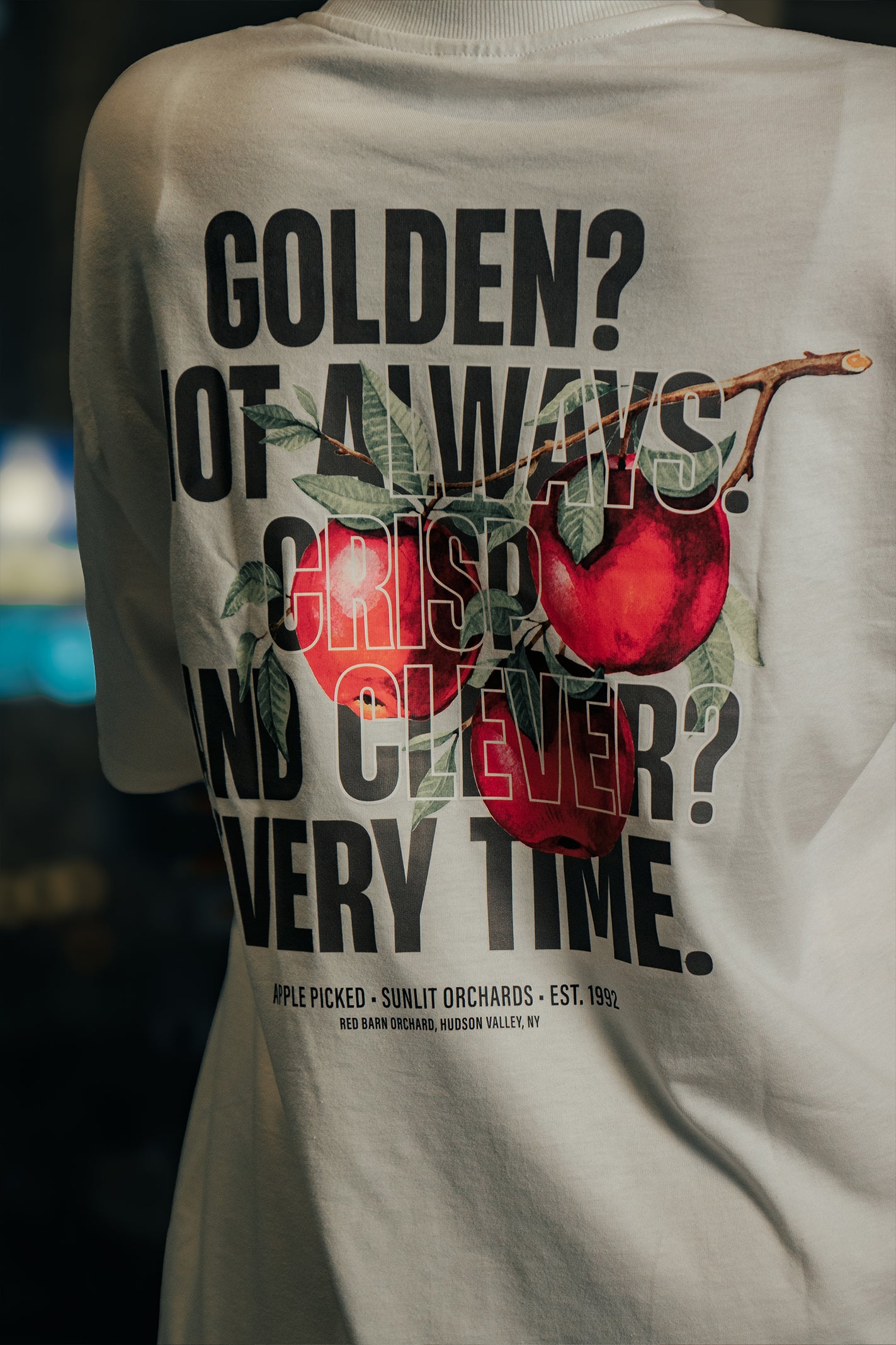 Crew Neck Graphic Tee - White