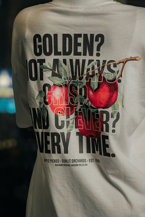 Crew Neck Graphic Tee - White