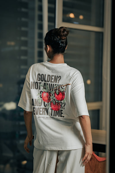 Crew Neck Graphic Tee - White