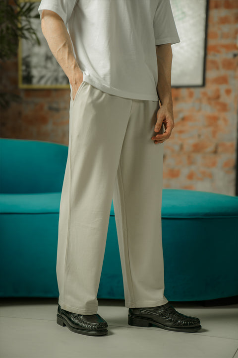 Relax Fit Terry Trouser - Ivory