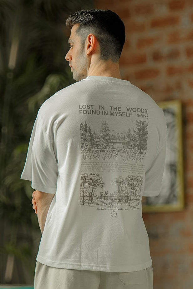 Crew Neck Graphic Tee - White