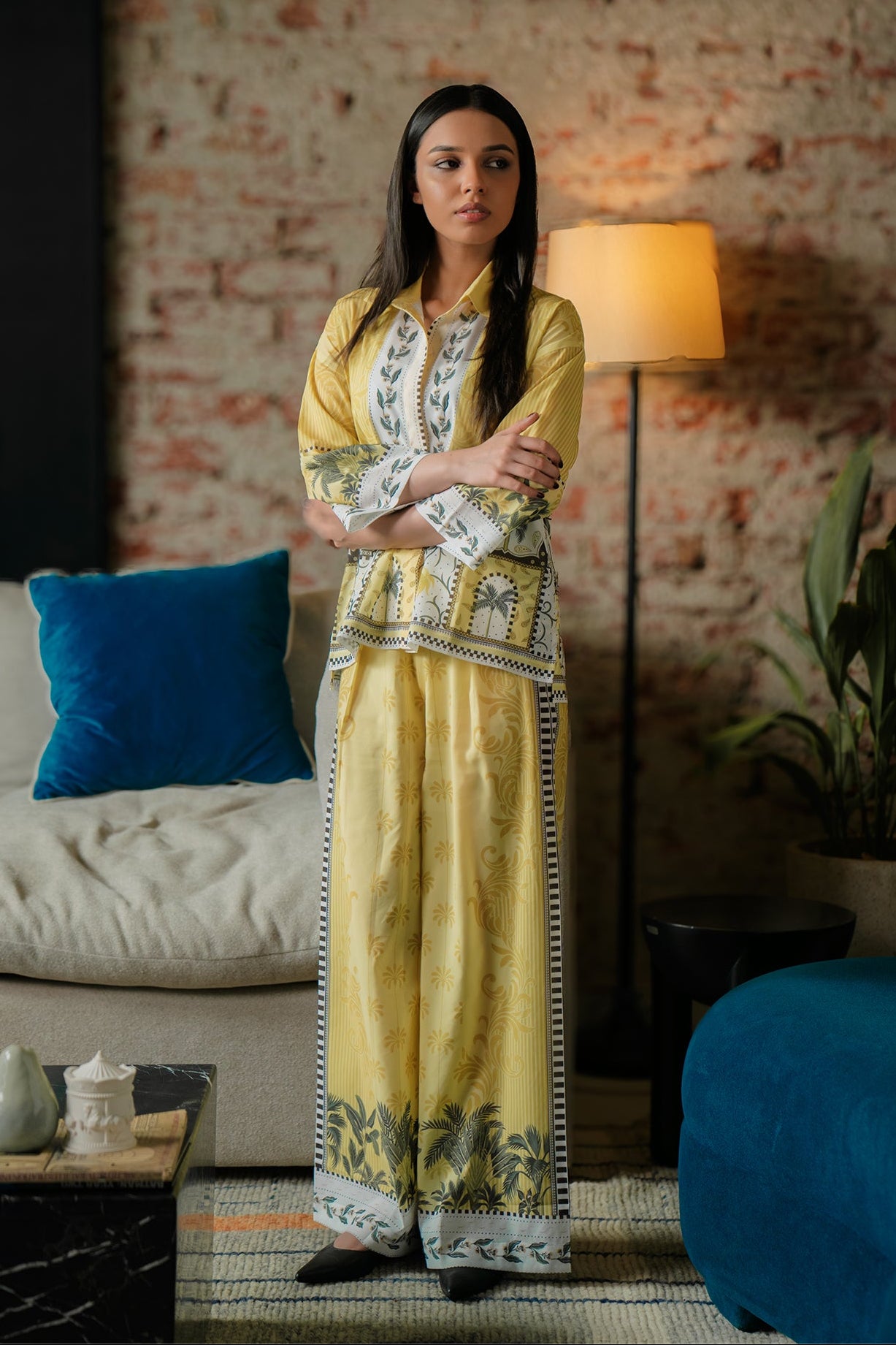 Printed Button Down Co-ord Set Main image