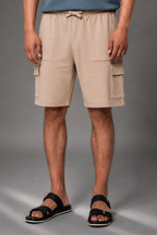 Relaxed Fit Cargo Shorts – Khaki