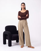 Pleated Wide Leg Pants