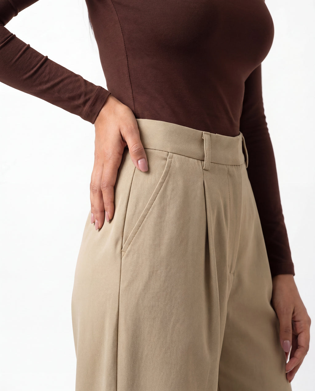 Pleated Wide Leg Pants