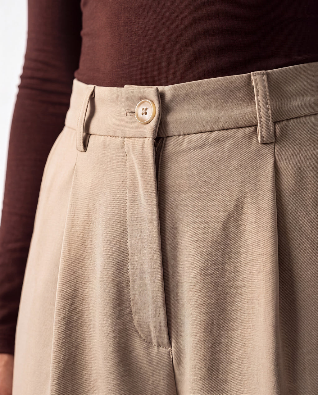 Pleated Wide Leg Pants