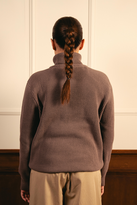 Warm Twilight Turtleneck Sweater - Dusty Taupe