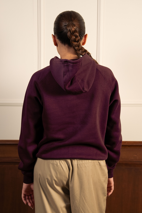Women Heavy Fleece Pull-over Hoodie - Wine