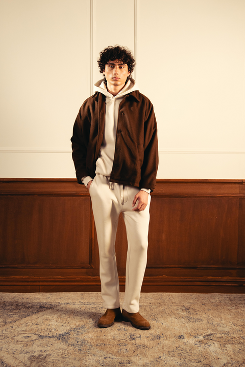 Wool Short Coat – Brown