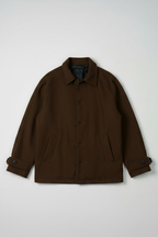 Wool Short Coat – Brown