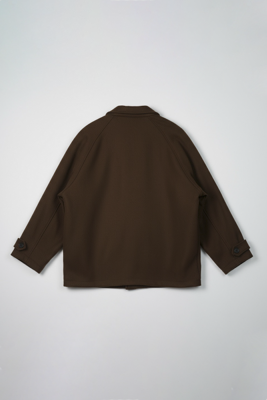 Wool Short Coat – Brown
