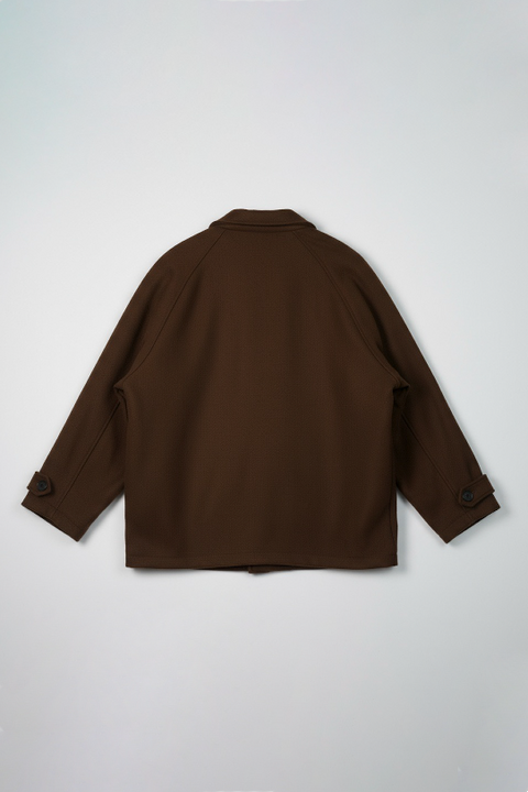 Wool Short Coat – Brown