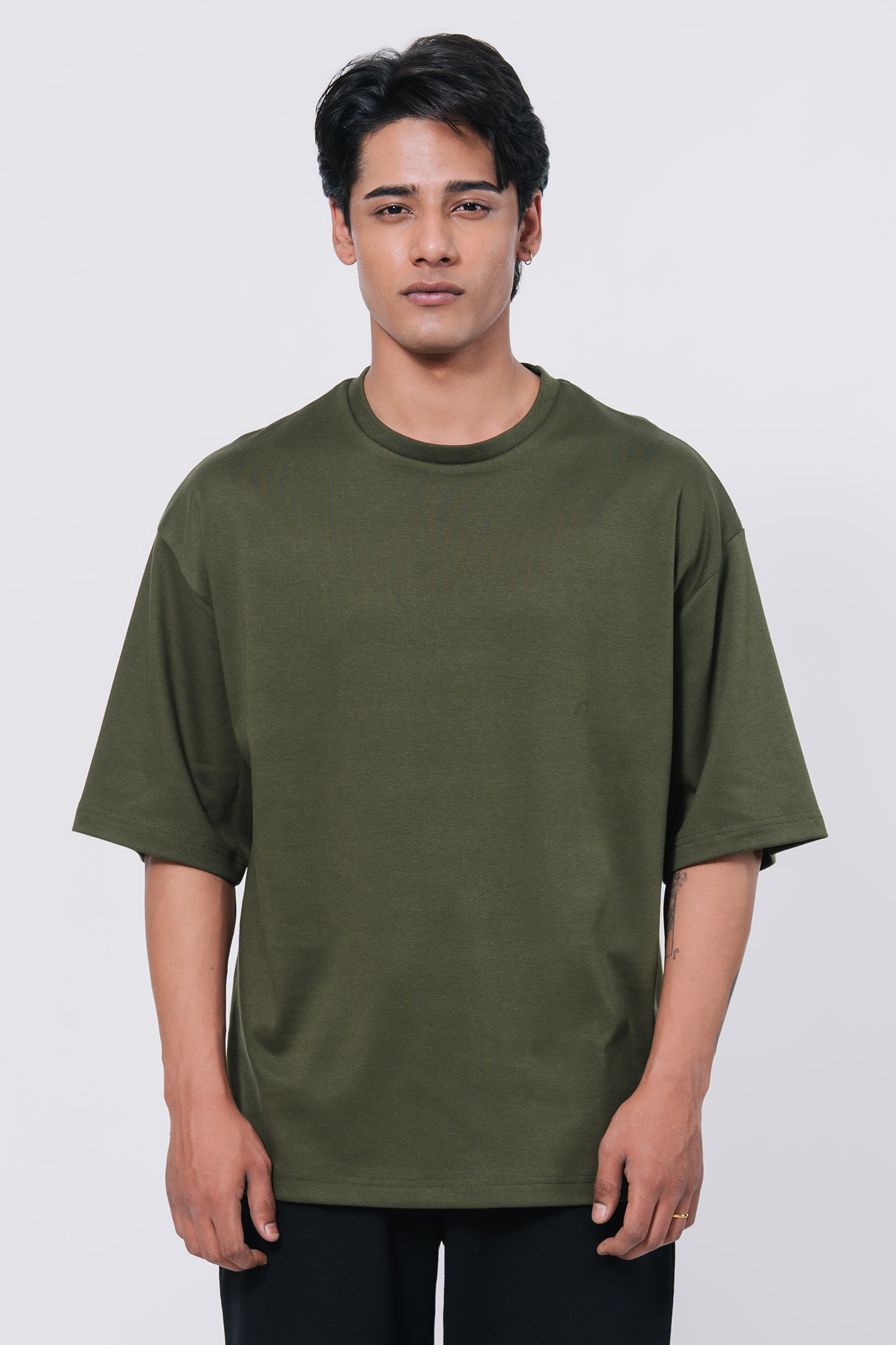 Premium Interlock Oversized T-Shirt – Green Main image
