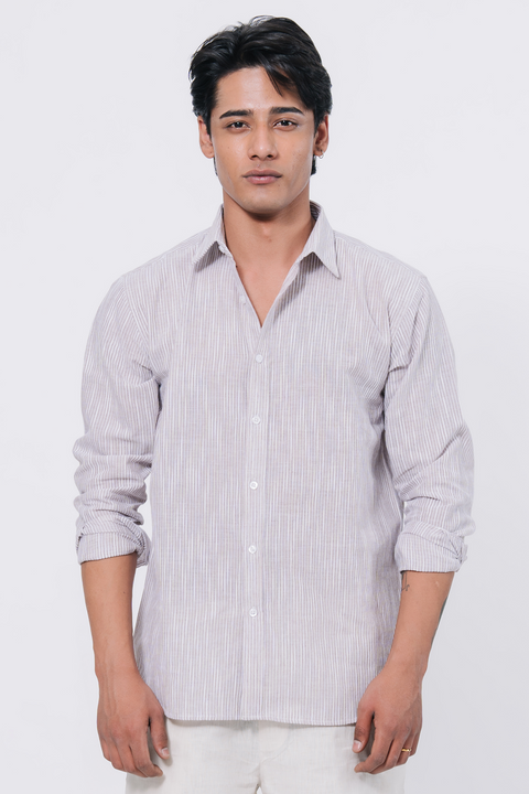 Striped Regular Fit Shirt - Grey Stripe