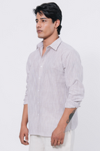 Striped Regular Fit Shirt – Grey